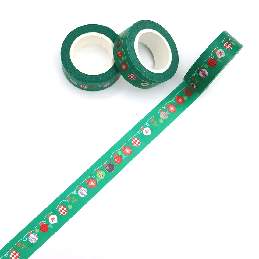 10 м * 15 мм Новый дизайн с рождественским узором клейкая лента Washi DIY Скрапбукинг