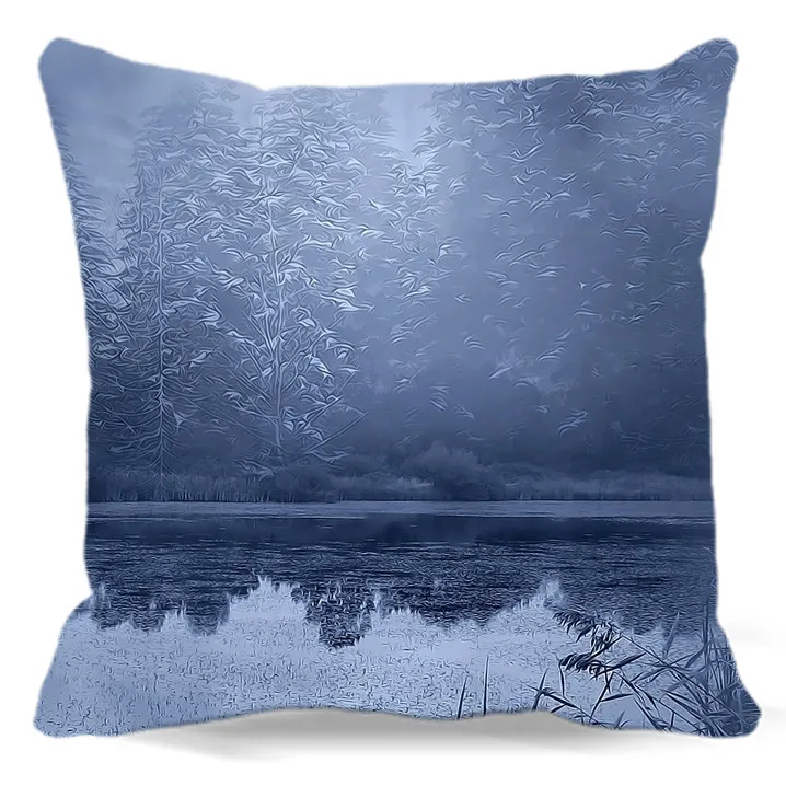 Красивая Долина и водопад Мягкая Подушка Наволочка Чехол для дивана кровати