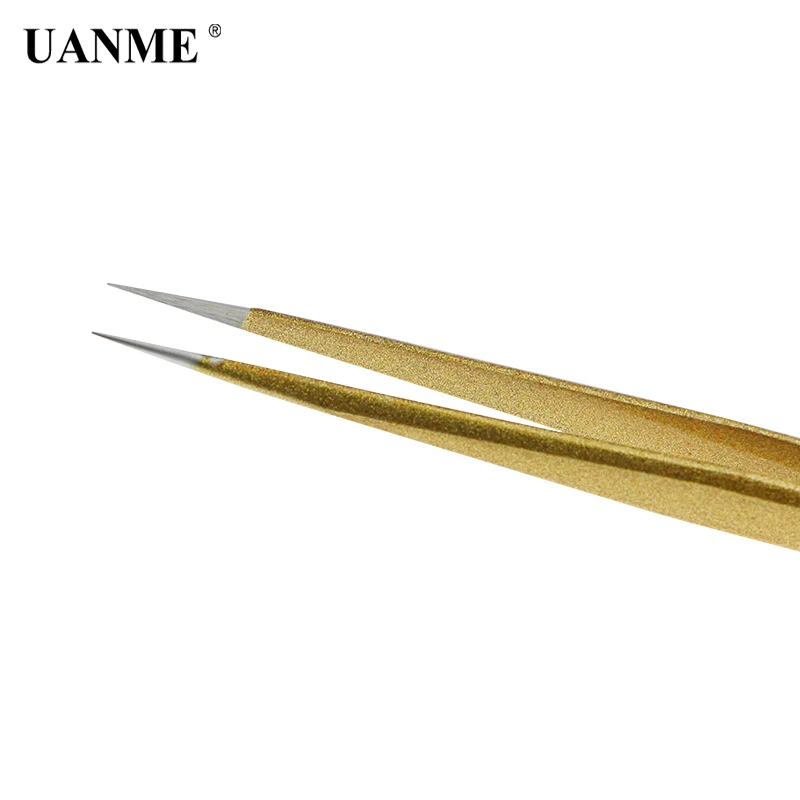 UANME SWDT V3-SSa 145 мм золотистый Прямой пинцет из нержавеющей стали электронный
