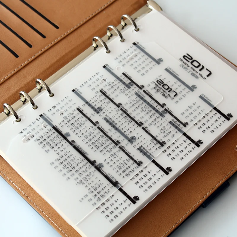 Пластиковая линейка Sandblast сегодняшняя для filofax блокнота с листьями/кольцевая a5