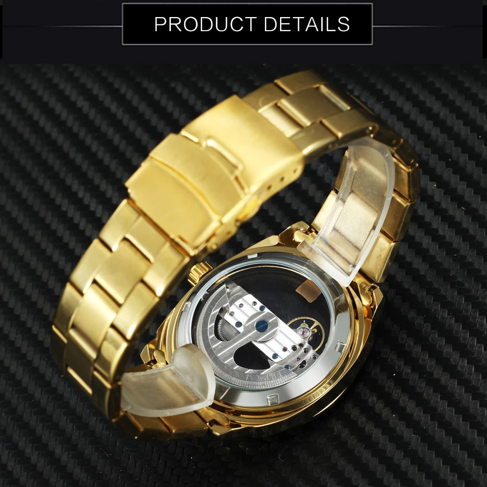 Роскошные Брендовые мужские часы 2019 FORSINING автоматические механические с золотым