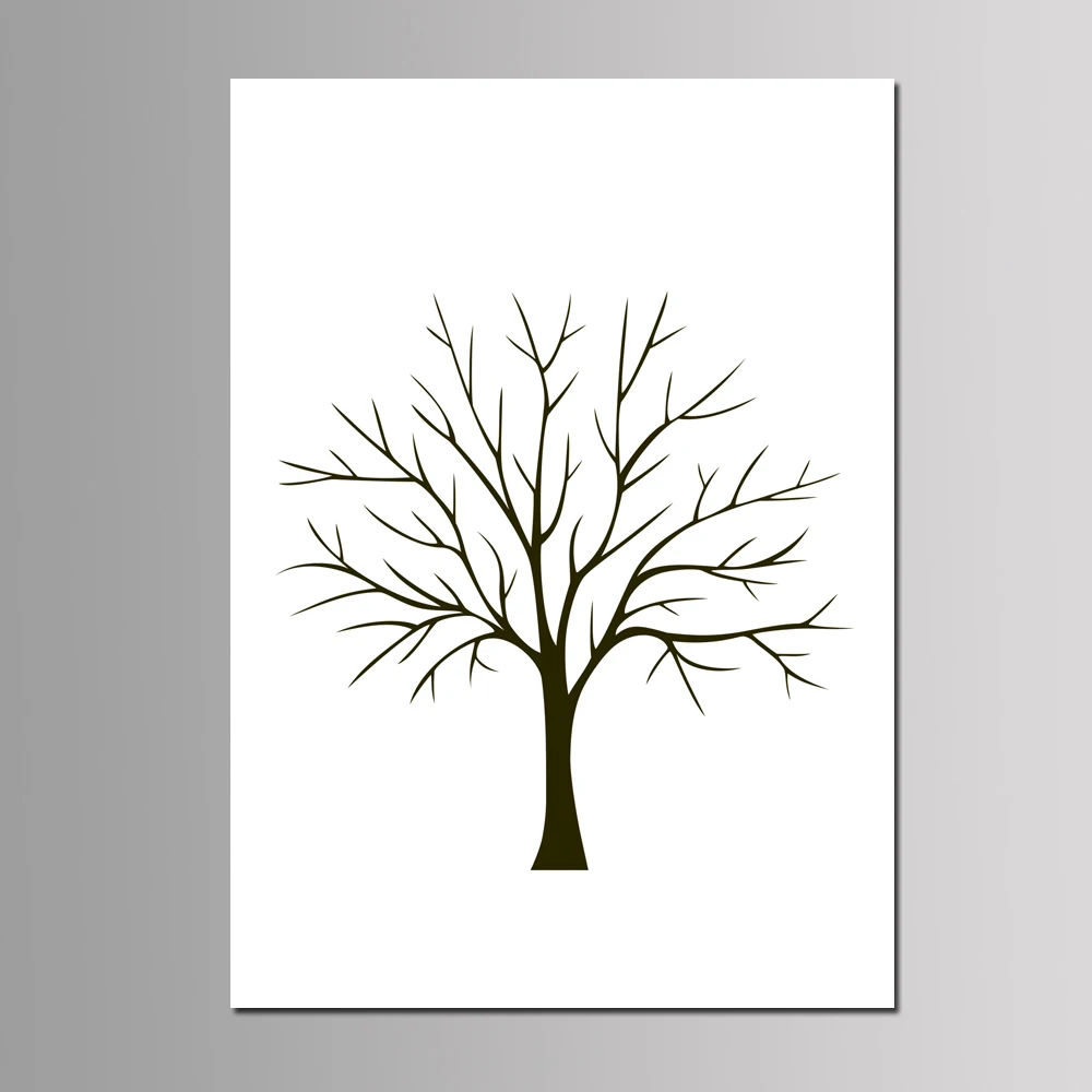 TR-3 New DIY Money Tree Annual Meeting Fingerprint Signature Guest Book Wedding Party Decoration Printed Canvas Painting 50*70cm - Цвет: TR-3