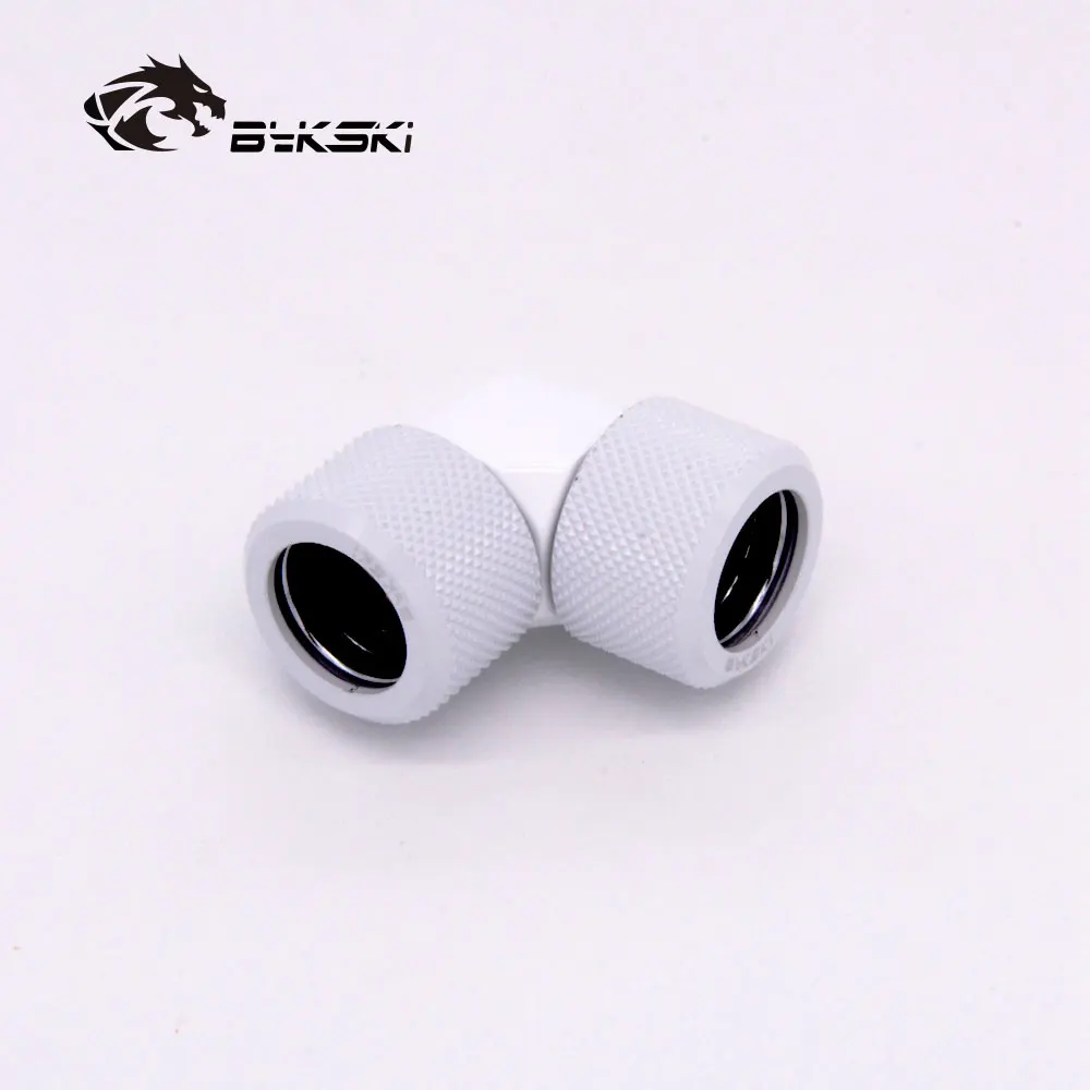 Bykski 90 градусов подходит для OD12mm/OD14mm/OD16mm PETG/акриловая жесткая трубка для ручного сжатия медный Фитинг Двойной интерфейс