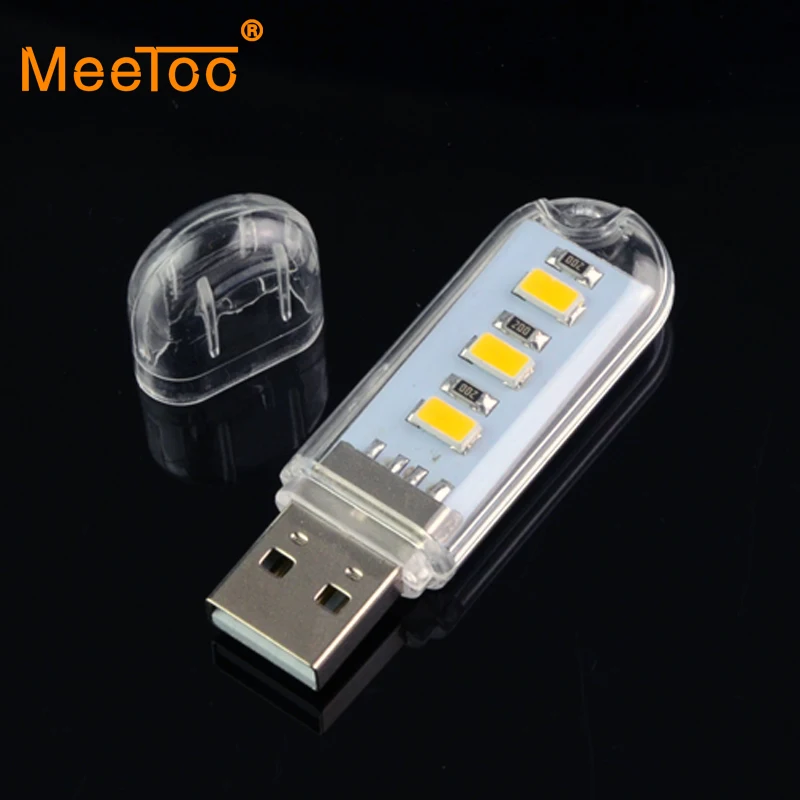 MeeToo Mini USB светодиодный светильник для книг s SMD 1 5 Вт 3 светодиода 5730 лампа кемпинга