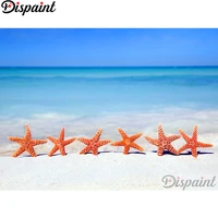 dispaint full squareround drill 5d diy diamond painting starfish scenery 3d embroidery cross stitch home decor gift a12449