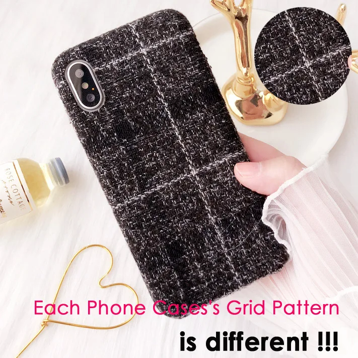 Style 13 KASONPAI ультра-тонкая ткань текстура мягкий чехол для iPhone XS MAX 7 6 6S 8 Plus X XR чехол Холст сетка узор чехол для телефона s Fundas - Цвет: Style 13