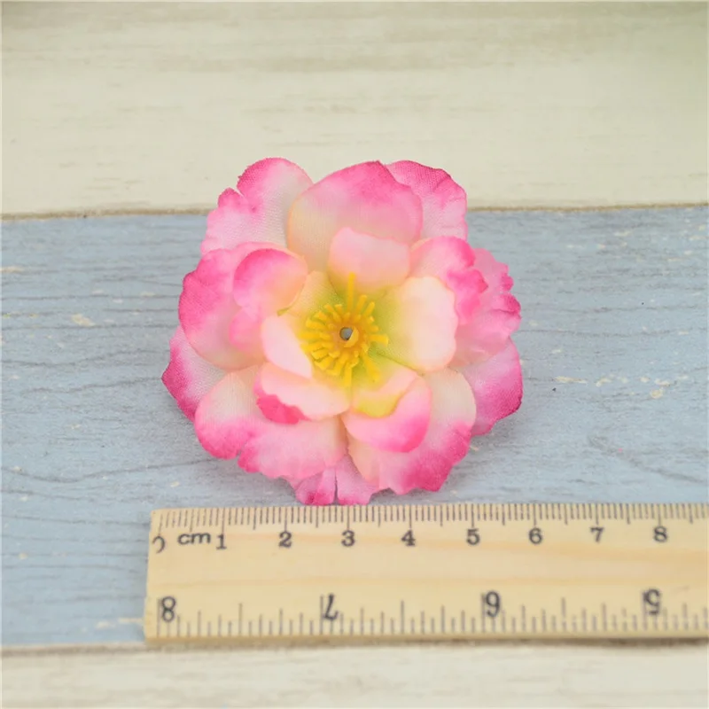 20 шт./лот 6 см шелковые сливовые искусственные цветочные головки для DIY Свадебные