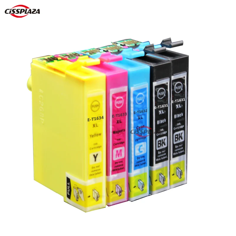 

CISSPLAZA 5pk T1631 16XL t1621 совместимый чернильный картридж для фото/фотография/2760DWF