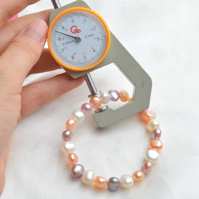 Женский браслет с жемчугом ASHIQI винтажный эластичный из натурального