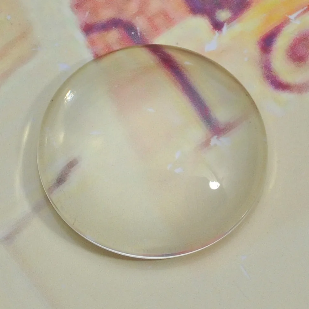 100Pcs 20MM Round Flat Back clear Crystal glass Cabochon, Top quality clear glass title;sold as 100pcs per package