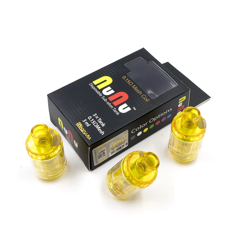 Nunu Vape распылитель одноразовый резервуар 3 мл с 0 15 Ом Встроенная сетка в рулонах