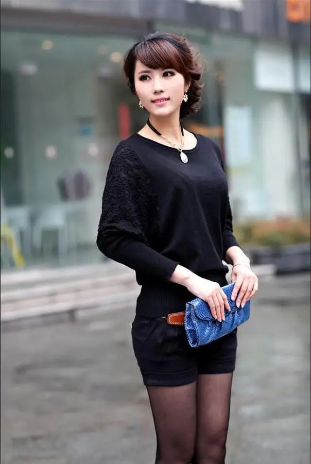 2014 Женская новая весенняя Корейская ажурная кружевная Свободная трикотажная