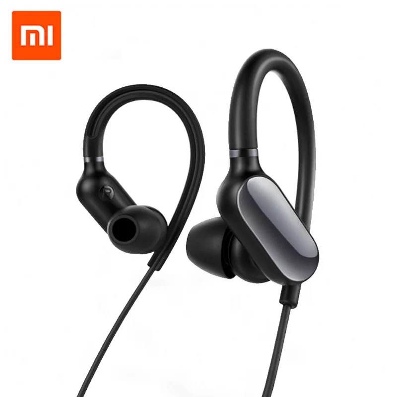 Оригинальные Xiaomi Мини Спортивные Bluetooth наушники с микрофоном IPX4 водонепроницаемые беспроводные наушники для бега для Xiaomi всех смартфонов - Цвет: Black