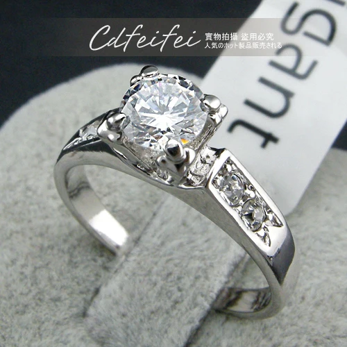 Красное яблоко обручальные кольца Мода Циркон коготь низкая цена золото женское