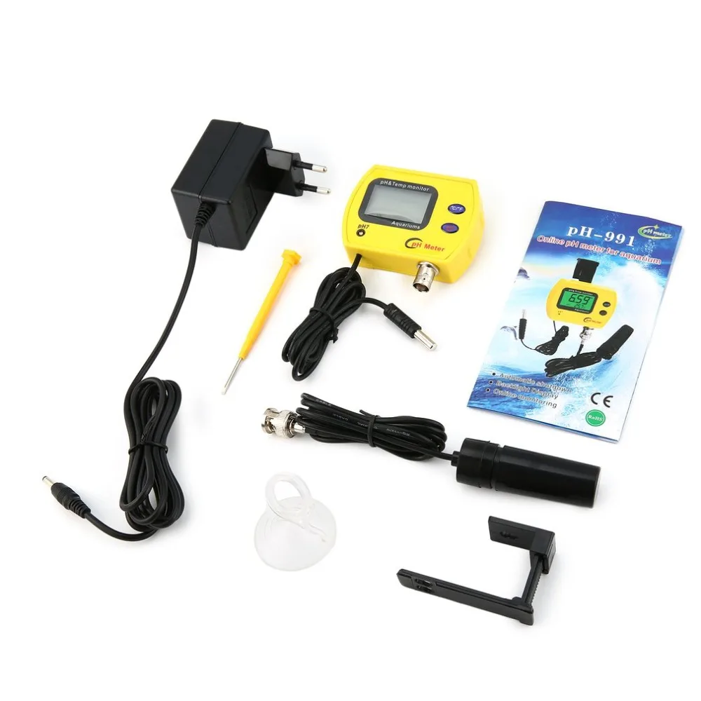 Цифровой ЖК-дисплей тестер качества воды рн метр детектор аквариума температура