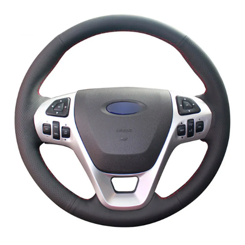 Кожаный чехол для руля Ford Explorer 2011 16 Taurus 2012 15 Edge 14|Чехлы на руль| |