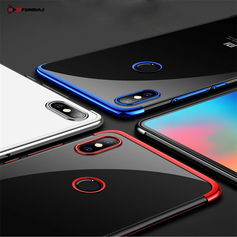 Чехол для Xiaomi Redmi 6 Pro чехлы Mi A2 Lite мягкая силиконовая Прозрачная черная
