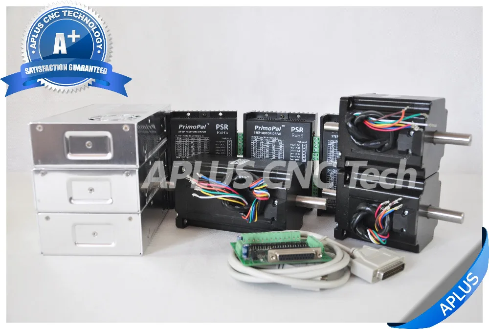 3 осевой комплект с двойным валом 2 шт. NEMA 34 1160oz in и 1 1696oz шаговые двигатели драйверы