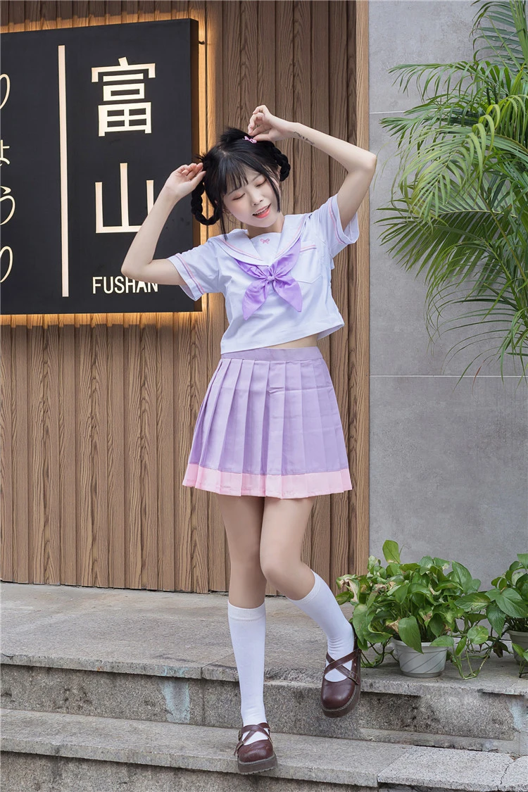 SO Kawaii японская школьная JK Сейлор униформа женская блузка плиссированная юбка
