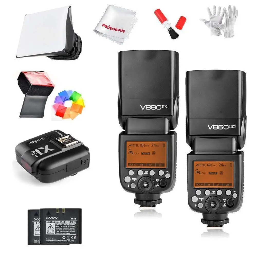 Литий ионный аккумулятор Godox V860IIC 2 шт. 4G GN60 HSS 1/8000s Вспышка Speedlite для камеры 1. Время