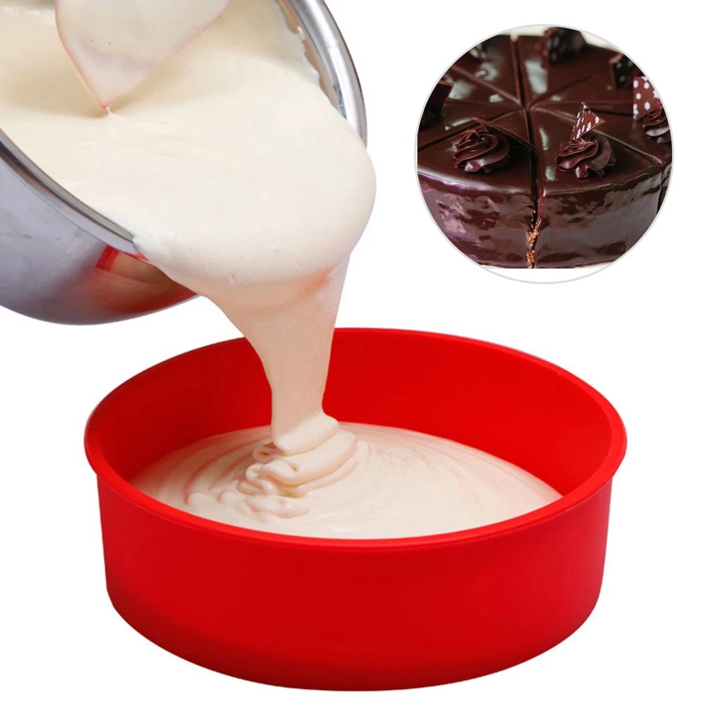 Кухонные аксессуары, красная круглая форма, силиконовая форма для мусса, мороженое, крем-шоколад, кондитерские изделия, посуда для выпечки, инструмент для торта K20