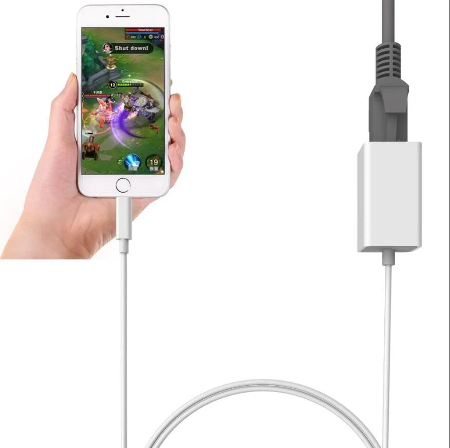 Allvcover для Lightning RJ45 Ethernet LAN проводной сетевой адаптер 100 Мбит/с кабель за рубежом