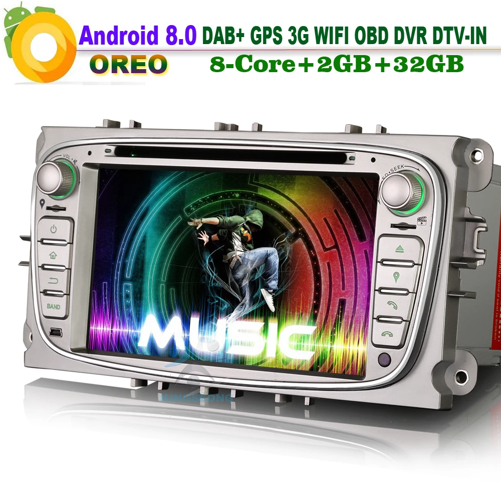 7 &quotAndroid 8 0 Авто SatNavi DAB + OBD RDS Wi Fi 3G GPS и радио видеорегистратор Bluetooth DTV IN для Ford Focus C