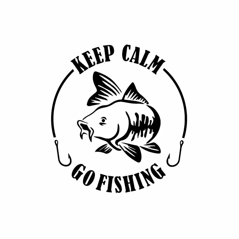 YOJA 21.3X23.4CM и надписью Keep Calm ловить рыбу наклейки для унитаза стены Стикеры