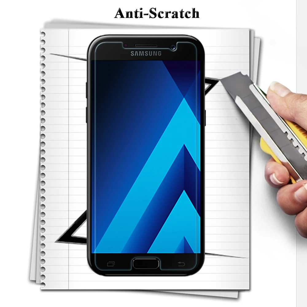 Защитное стекло для Samsung A5 2017 Galaxy защита экрана Оригинальная защитная пленка 2.5D 9H