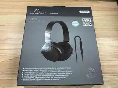 Складная плоская Soundmagic P55 провод для гарнитуры управления динамическими наушниками металлический каркас сменный кабель дизайн