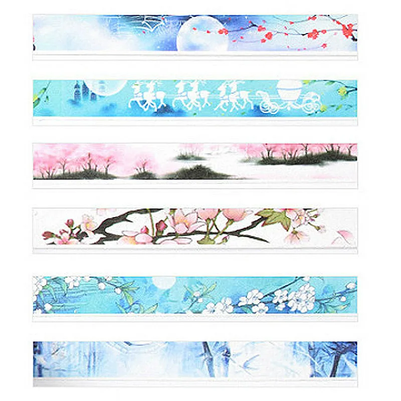 Цветы декоративная лента DIY скрап бронь маскирующая наклейка клейкие бумажные