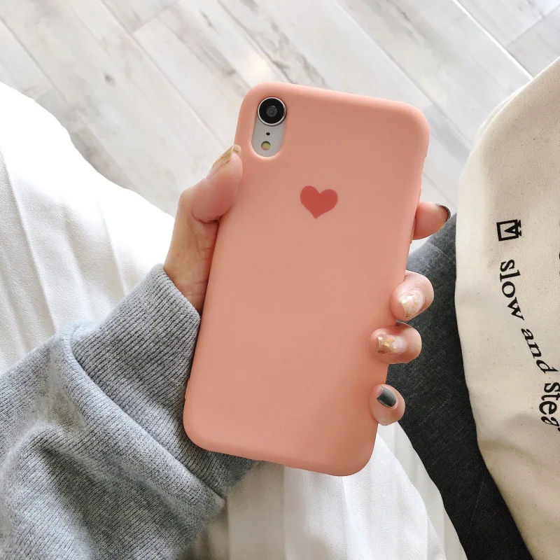 Силиконовый чехол для телефона iphone, чехол с логотипом, нанесенный на iphone 6/7/8/X/XSM, противообрастающий, мелкозернистый, чистый цвет, прекрасный дизайн - Цвет: Бежевый
