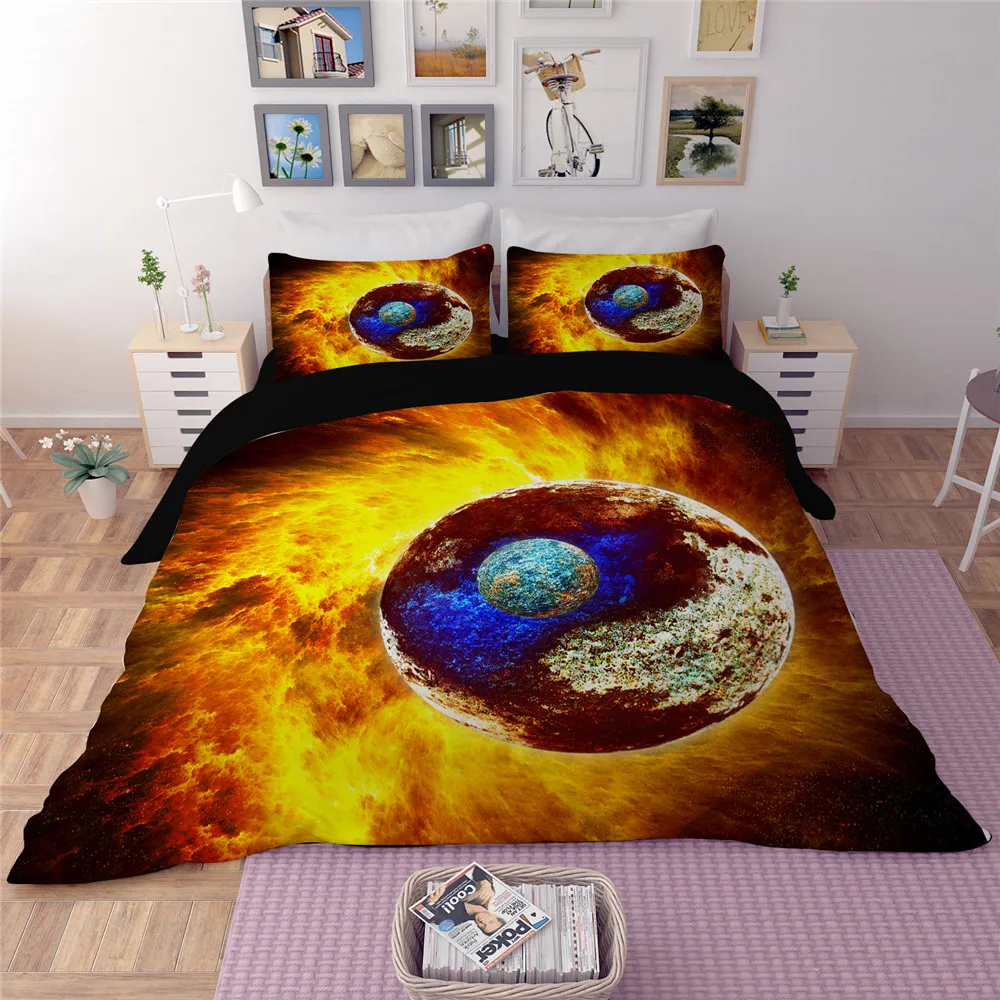 3D таинственный безграничная Galaxy пододеяльник комплекты космического