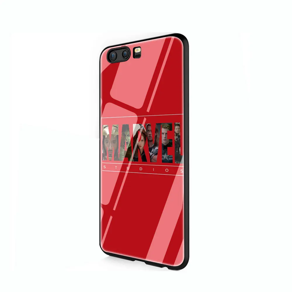 Роскошный чехол из закаленного стекла с логотипом комиксов Marvel для huawei P10 P20 P30 mate 20 Honor 9 10 Lite Pro 7A 8X P Smart
