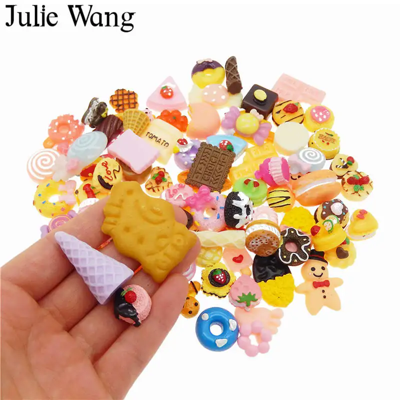 Julie Wang 20 шт. подвески из смолы в форме продуктов питания для торта хлеба леденцов