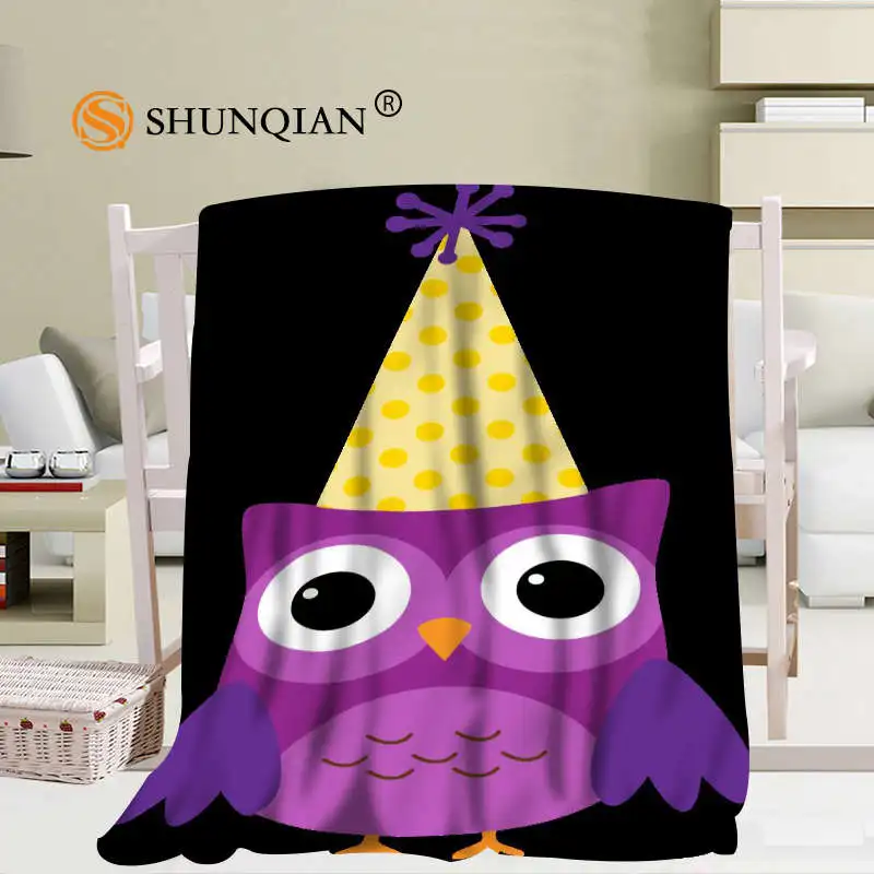 Miglior Personalizzato Gufo Uccelli Coperta Morbida Immagine Fai Da Te Decorazione Camera Da Letto Dimensioni 56x80 Pollici, 50X60Inch,40X50Inch A7.10