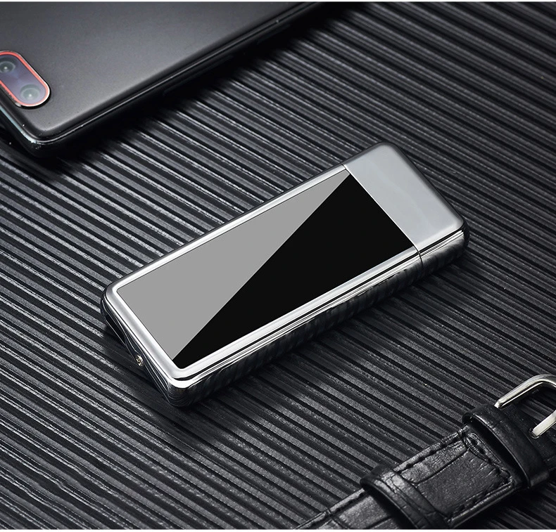 Полноэкранная электронная USB Зажигалка вольфрама турбо Зажигалка для курения