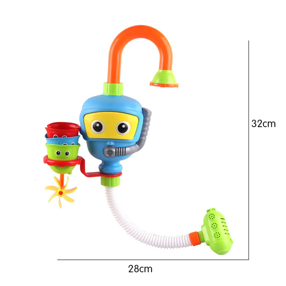Wisthtime Baby Bath Toy Flow N Fill Spout 3 штабелируемые чашки и автоматический носик|Игрушки для