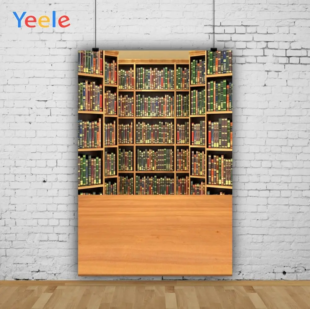 Yeele библиотеки книжные полки деревянный пол школьника фотографии фоны