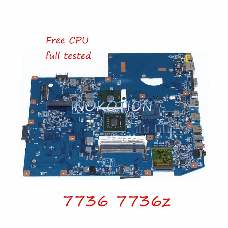 

Материнская плата NOKOTION MBPJB01001 MB.PJB01.001 для ноутбука Acer aspire 7736 7736z, материнская плата 48.4FX01.01M GL40 DDR2, Бесплатный ЦП
