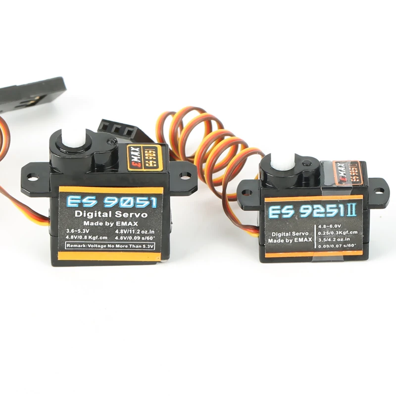 2 шт. EMAX ES9051 ES9251II сервопривод 4 3 г 5 Мини цифровой рулевой механизм EPP 3D F3P руль для