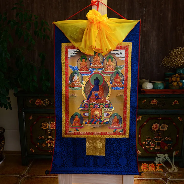 Оптовая продажа Буддийские принадлежности 4p-60 см Thang-ga Thangka-эффективная защита