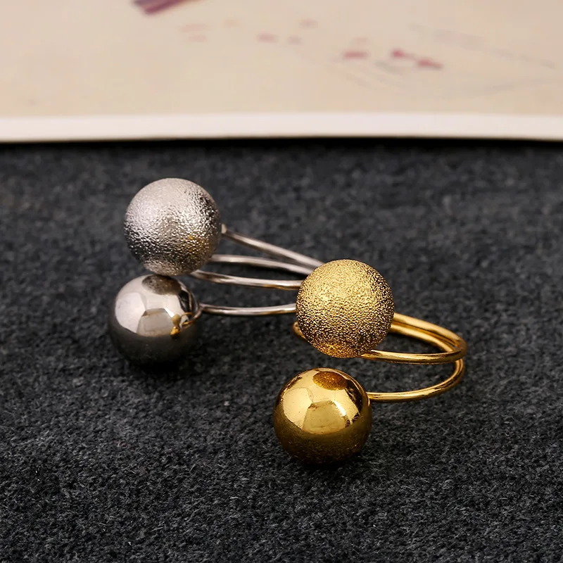 Adjustable Rings Round Balls Double Circle Ring Couple Finger Gifts For Women Men | Украшения и аксессуары