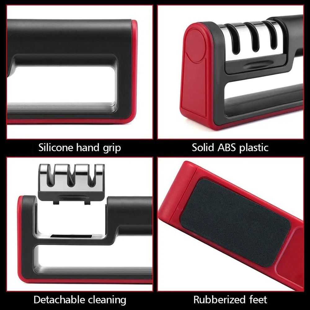 Точилка для ножей 3 этапа Профессиональная кухонная точильная машина точильный