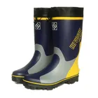 Мужские резиновые сапоги с подошвой со Стальными Гвоздями, водонепроницаемые Нескользящие сапоги для рыбалки, с полоской, большие размеры 46 49 50