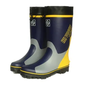 Мужские резиновые сапоги с подошвой со Стальными Гвоздями, водонепроницаемые Нескользящие сапоги для рыбалки, с полоской, большие размеры 46 49 50