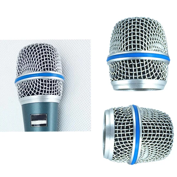 Синий Синяя стальная решетка для микрофона Shure Sm58 Беспроводной микрофон и Проводные микрофоны, Beta 58 a Shure Sv100 беспроводные микрофоны - Цвет: Синий