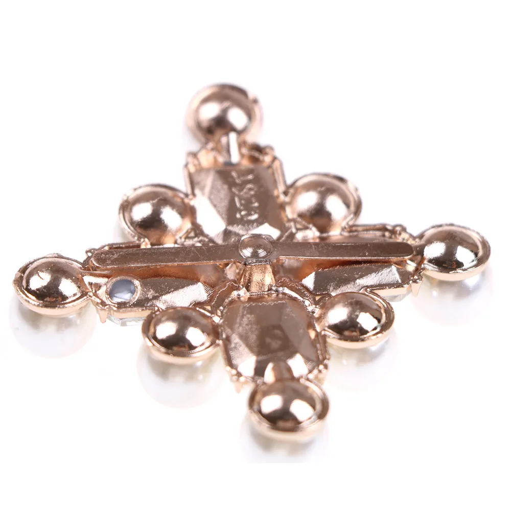 

Women Decorative Accessories Insert Bead Fitting 1 Pcs Flower Clip Inserting Buckle Rhinestones Crystal Pearl Shoes Decoration