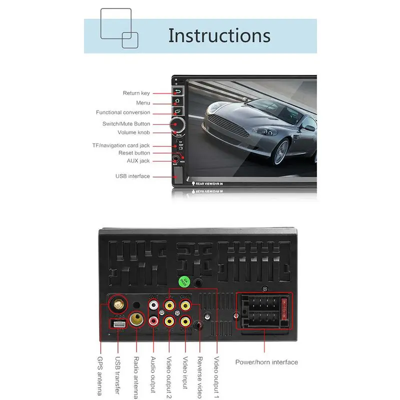 Автомобильный плеер MP5 с сенсорным экраном 7 дюймов Android 1 Bluetooth mp5 mp4 навигация