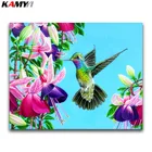 DIY 3D Бриллиантовая мозаичная фигурка животного, полная круглая Алмазная вышивка крестом, цветы, квадратная алмазная живопись колибри